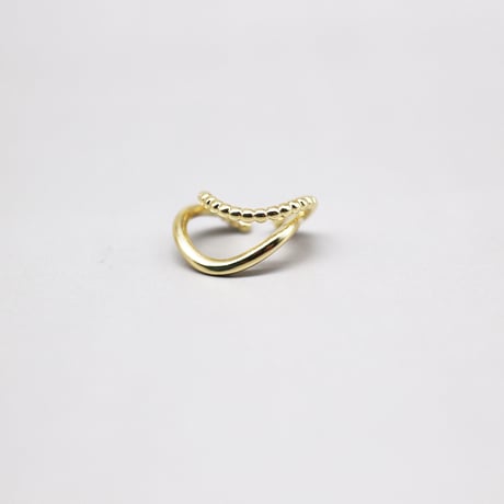 Metal Geometry Double Line  Earcuff （Gold） / EC076