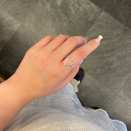 2406RG0483 / Nuance heart design ring（Silver）