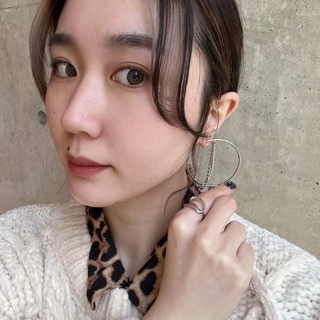 2202_PR0439 / Chain ×hoop pierce（Gold）