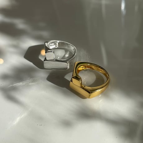 2311RG0349 / Square cross ring（Gold）