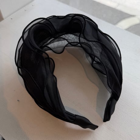 2606HA0093(S)/ Tulle Headband（Black）