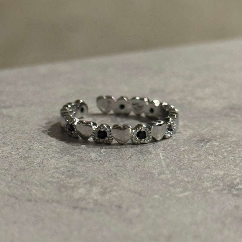 2511RG0704 / Shiny mini black ring（Silver） | Ca