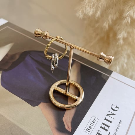 23SSEC001 / Circle layer bi-color Ear Cuff（Gold）