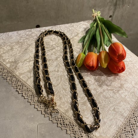 2211_GS0026（S） / Leather chain phone shoulder(Black)