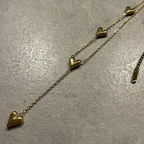 2503NC0332 / Y Heart motif necklace（Gold)