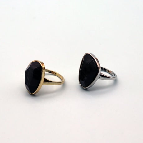 Marble irregular cut Stone ring （Gold）   /  2105-RG061