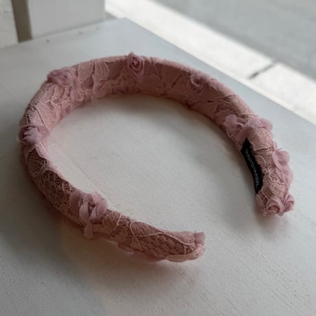2606HA0092(S)/ Flower Lace Headband（Pink）