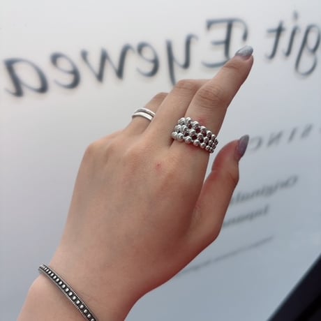 2604RG0770 / Mini ball line ring（Silver）