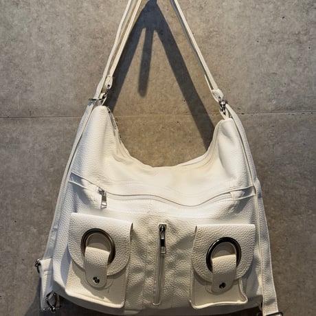 2507BG035(S)/ 2Way Shoulder Bag （White)