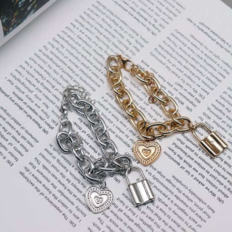 Heart charm Design Bracelet（Gold）/ 2110_BR0120