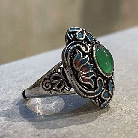 2507RG0666 / Antique stone ring（Silver）