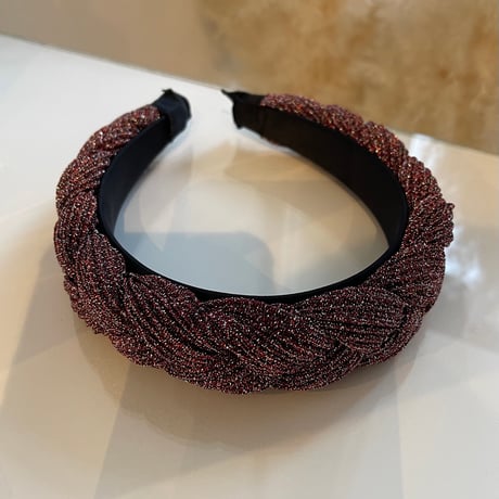 2401HA0043 / Twist glitter color headband（Red）