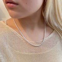 2506NC0341 / Square chain Necklace（Silver）