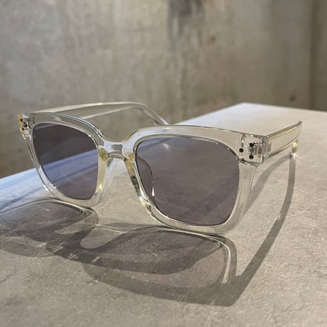 SE26SG_CA015（S） /  Square Frame Sunglasses (Clear Champagne/Md.Gray)