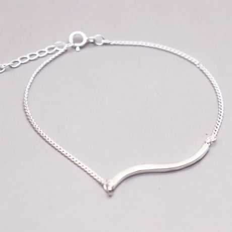 Wave Charm Chain Bracelet（Silver）/ 2109_BR100