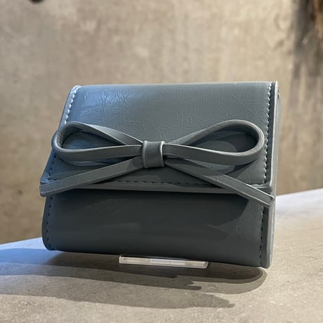 2502GS036(S)/ Ribbon Tri-fold Wallet（Blue）