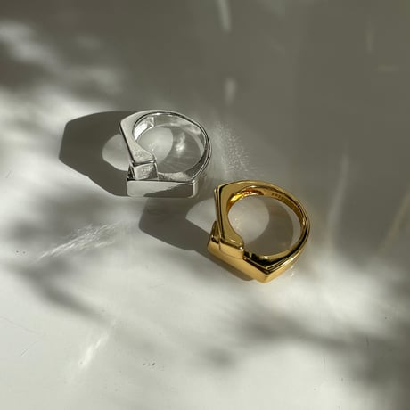 2311RG0349 / Square cross ring（Silver）