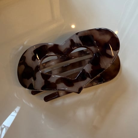 2605HA0088(S)/ Heart shape Hair Clip（Marble）