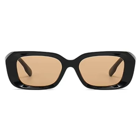 【 Select 】Vintage Retro Square Style Sunglasses (Black/Tea)