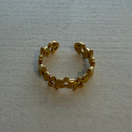 2606RG0808 / Star motif line ring（Gold）
