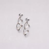 Metal twist Wrap Clip Earrings（Silver） /  2112_ER096