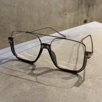 SE24SG_CA009/ square metal frame clear Sunglasses (Silver/Clear)