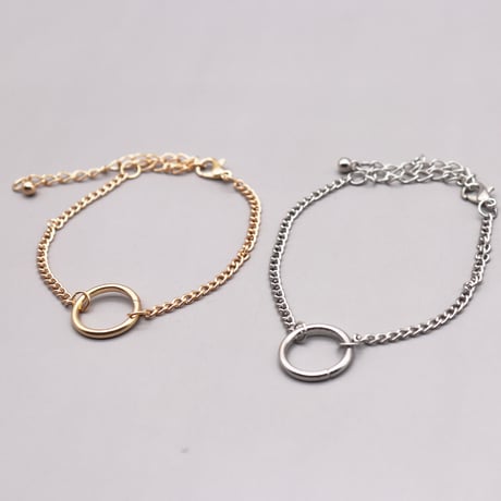 One Ring design Chain Bracelet（Silver）/ 2108_BR090