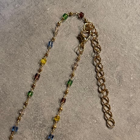 2604NC0383  /  Color beads Necklace（Gold）