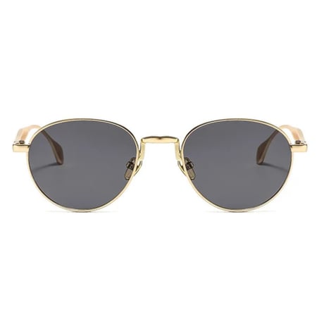 【 Select 】Retro Metal Round Sunglasses (Gold/Black)