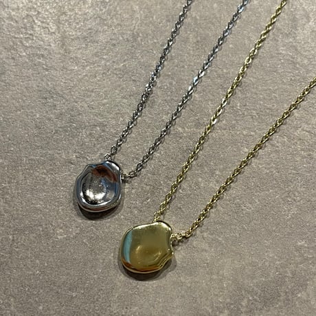 2406NC0251 / Craft plate necklace（Gold）