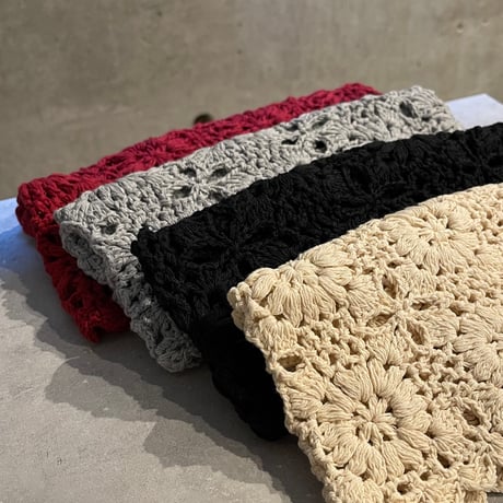 2506HW0093(S) / Crochet lace knit cap（Red）