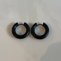 2506PR0792#C / Stainless hoop pierce / 5mm 2.4cm（Black）