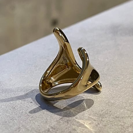 2506RG0653 / Irregular asymmetry design ring（Gold）