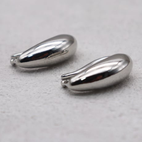 Distortion  Water  Drop  Glossy  Earcuff （Silver） / EC044