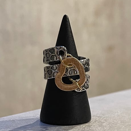 2512RG0720 / Helix Heart charm ring（Silver）