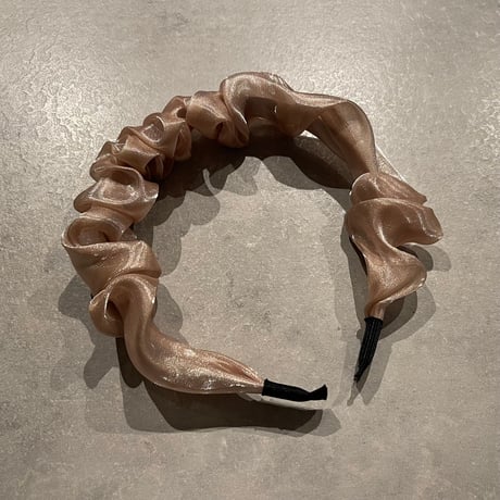 2401HA0049 / Sheer gather headband（Beige）