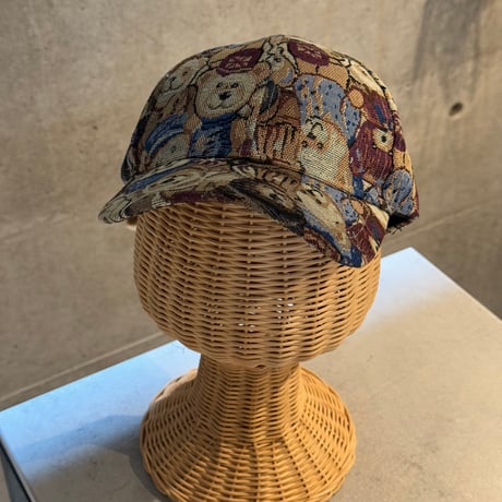 2508HW0098(S) / Jacquard Bear Cap（Navy）