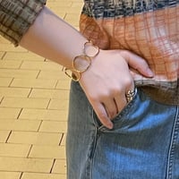 2505BR0083 / Circle design bangle（Gold）