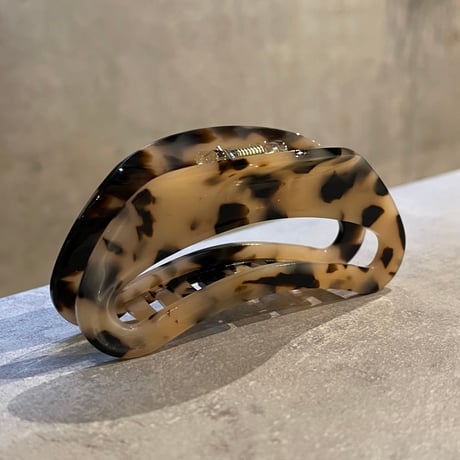 2602HA0082(S)/ Marble curve Hair Clip （Beige）