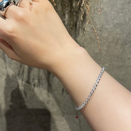 2510BR0093 / Block Connect Chain Bracelet（Silver）