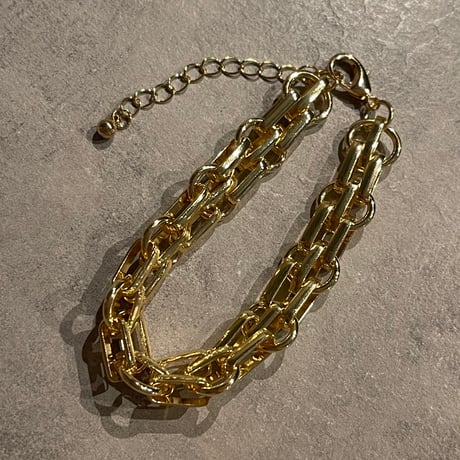 2510BR0095 / Double chain Bracelet（Gold）