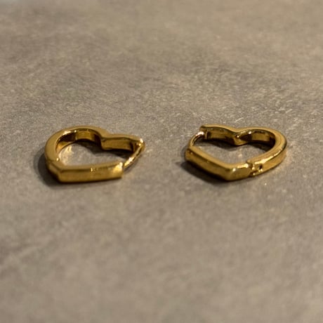 2501PR0743 / Mini Heart square hoop pierce（Gold）