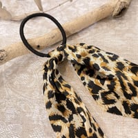 Simple ribbon Hair tie（leopard）/ HA-092