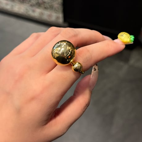2408RG0507 / Bubble ball Design ring（Gold）