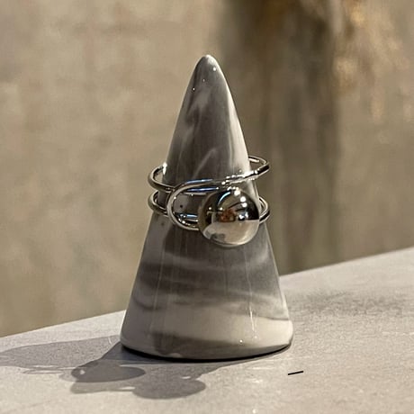 2404RG0449 / Cross double line ball ring（Silver）