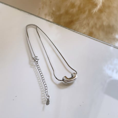 2308NC0198 / U design snake chain Necklace（Silver）