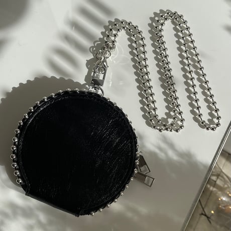 23AWBG008(S)/ Ball chain mini shoulder Bag （Black）
