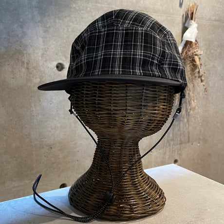 2504HW0087(S) / 2Way cotton check cap（BlackCK）