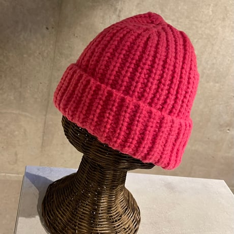 SEL251110BN(S) / Handmade Knit Beanie Hat（Pink）