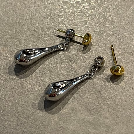 2503PR0766 / Drop back design bi-color Pierce（Silver）